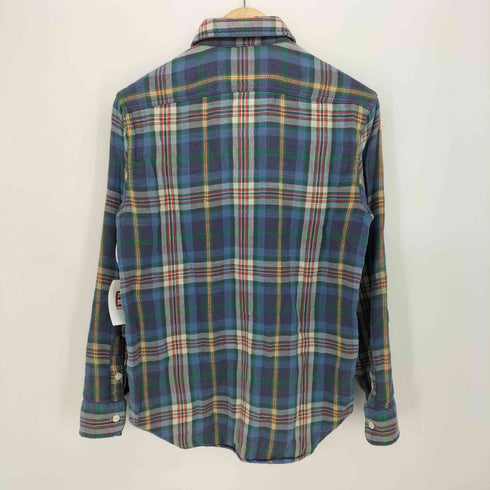 ポロラルフローレン POLO RALPH LAUREN RELAXED FIT コットン チェックシャツ ダブルフェイス ネルシャツ 猫目ボタン メンズ import:S